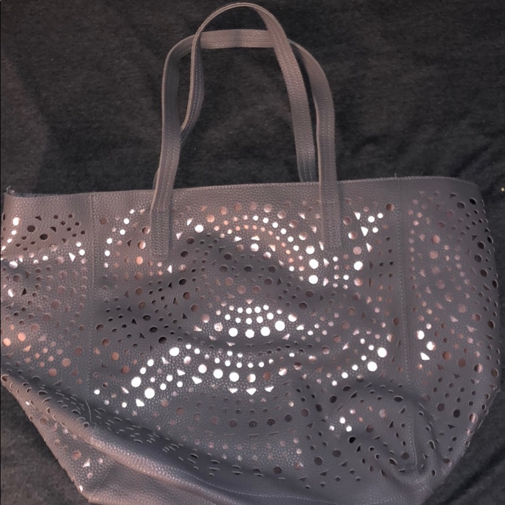 Bath And Body Works Tote Gray/Rose Gold